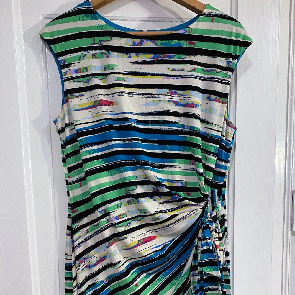 Neon and Stripes Dressbarn Tie Dress